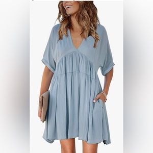 Casual blue summer dress